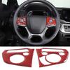 For Honda Pilot 2015-2019 Red Soft Carbon Fiber Air Vent Frame Vanity Mirror Cover Interior Decorative Sticker Auto Parts X12