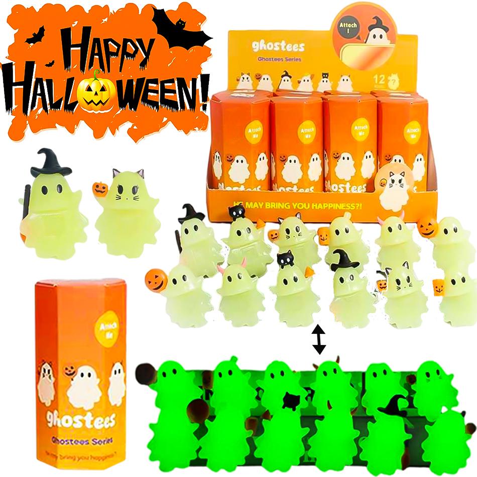 Halloween Series Night Light Halloween Party Blind Box Doll Trendy Car Mobile Phone Ornaments Children's Toy Gift Halloween Gift