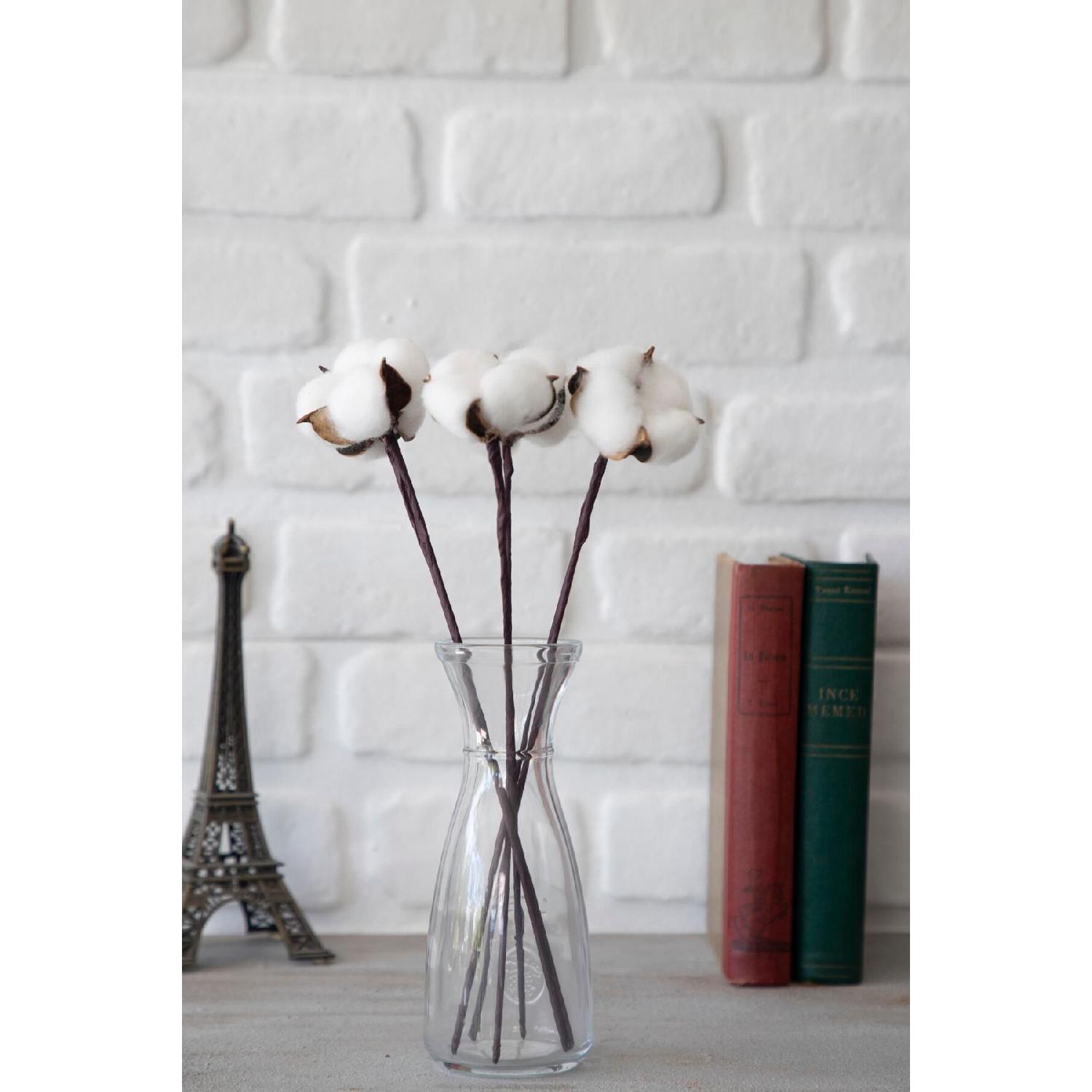 

White Natural Cotton Branches 6 Pieces - Interior Decoration белый