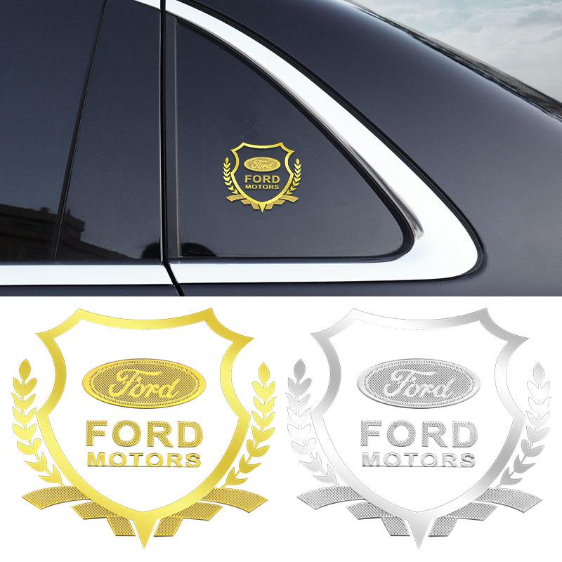 Car Badge Body Side Metal 3D Emblem Ears of Wheat Sticker Decal Auto Exterior Accessories For Ford Focus Mk2 Party Mk3 Ranger AQW1