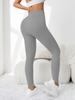Europäische & Amerikanische Gerippte High-Waist Strick-Yogahosen - Bestseller Nahtlose, Hautfreundliche Fitness-Tights für Herbst & Winter