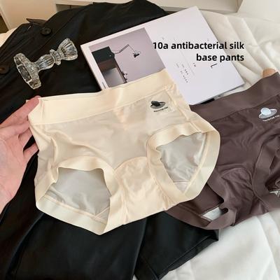 Taglia Grande Donna Primavera Estate Seta Ghiacciata Asciugatura Rapida 10A Antibatterico Cavallo Esteso Vita Triangolare Slip