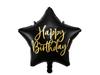 Partydeco Balon Foliowy Happy Birthday 40Cm Czarny