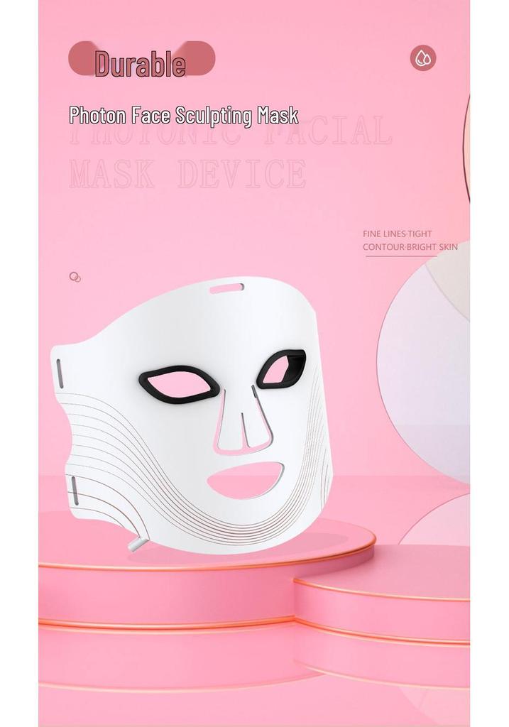 Cross-Border LED Red Light Photorejuvenation Face Mask - CE Approved Silicone Beauty Device with Large Red & Blue Light Panel