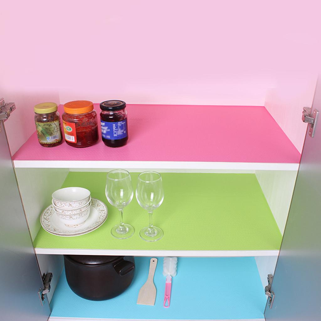 4Pcs Refrigerator Pad Reversible Washable Shelf Liner Odor Free Food Safe Anti Oil Anti Stagnant Water Heat Resistant 80C Fridge