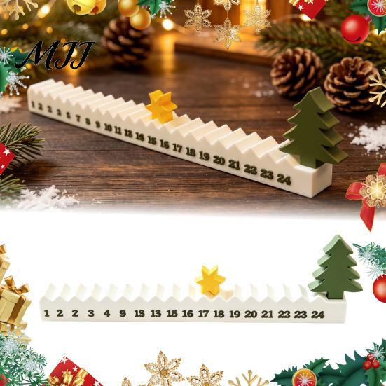 Advent Calendar for Kids 3D Printed Star Christmas Countdown Calendar, 24-Day Moving Holiday Decoration Home Room Desk, Creative Gift Small Idea