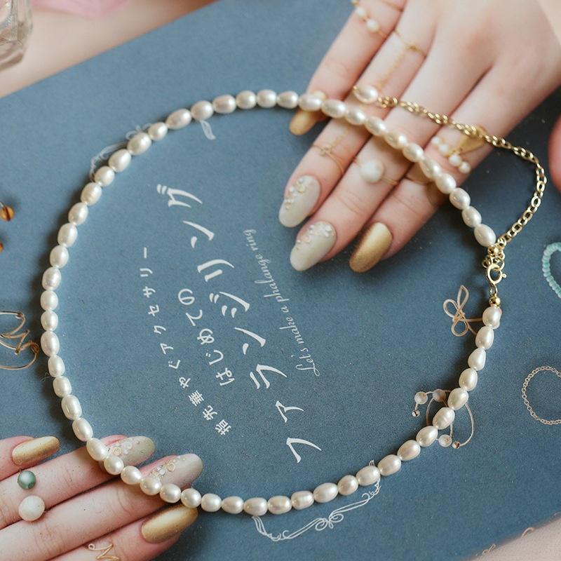 Fashion Female Chain Neck Decoration Pearl Necklace Light Luxury