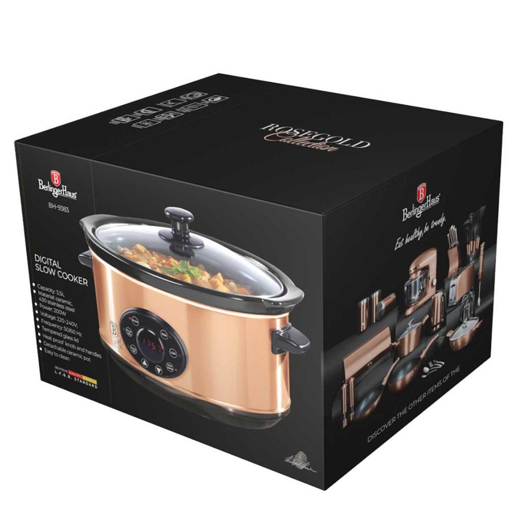 Electric Slow Cooker 3.5L Berlinger Haus Bh-9383 Rose Gold