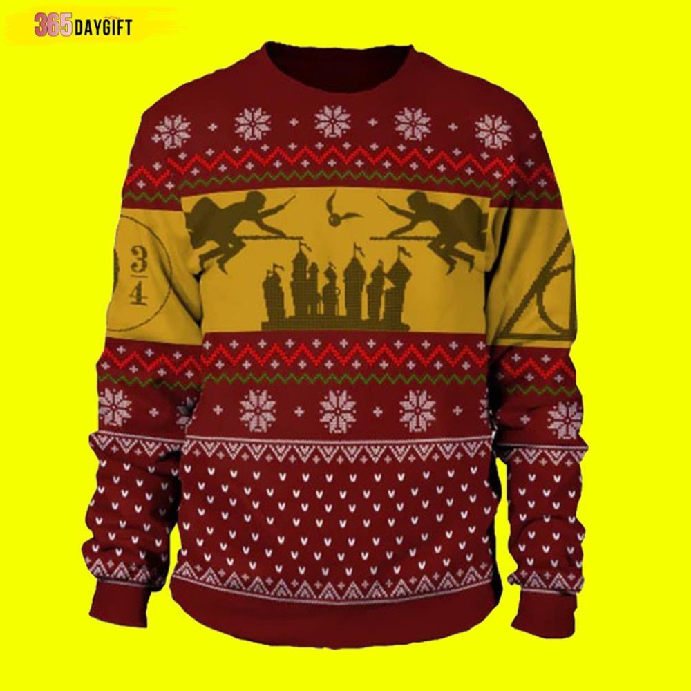 Herzoge Harry Potter Ugly Christmas Sweater Best Christmas Gifts 2025 Unisex T-Shirt M