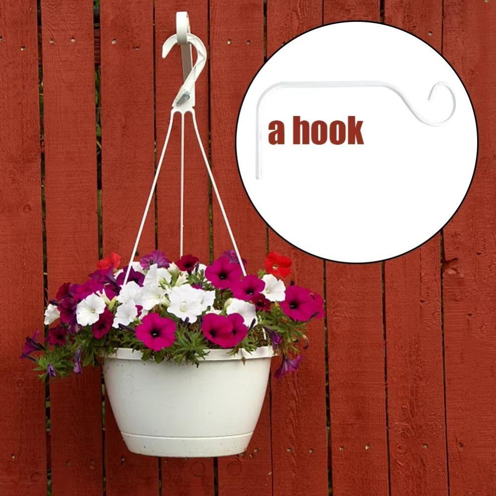 Wrought Iron Plant Support Hanger Multi-purpose Hanging Plant Brackets  Balcony