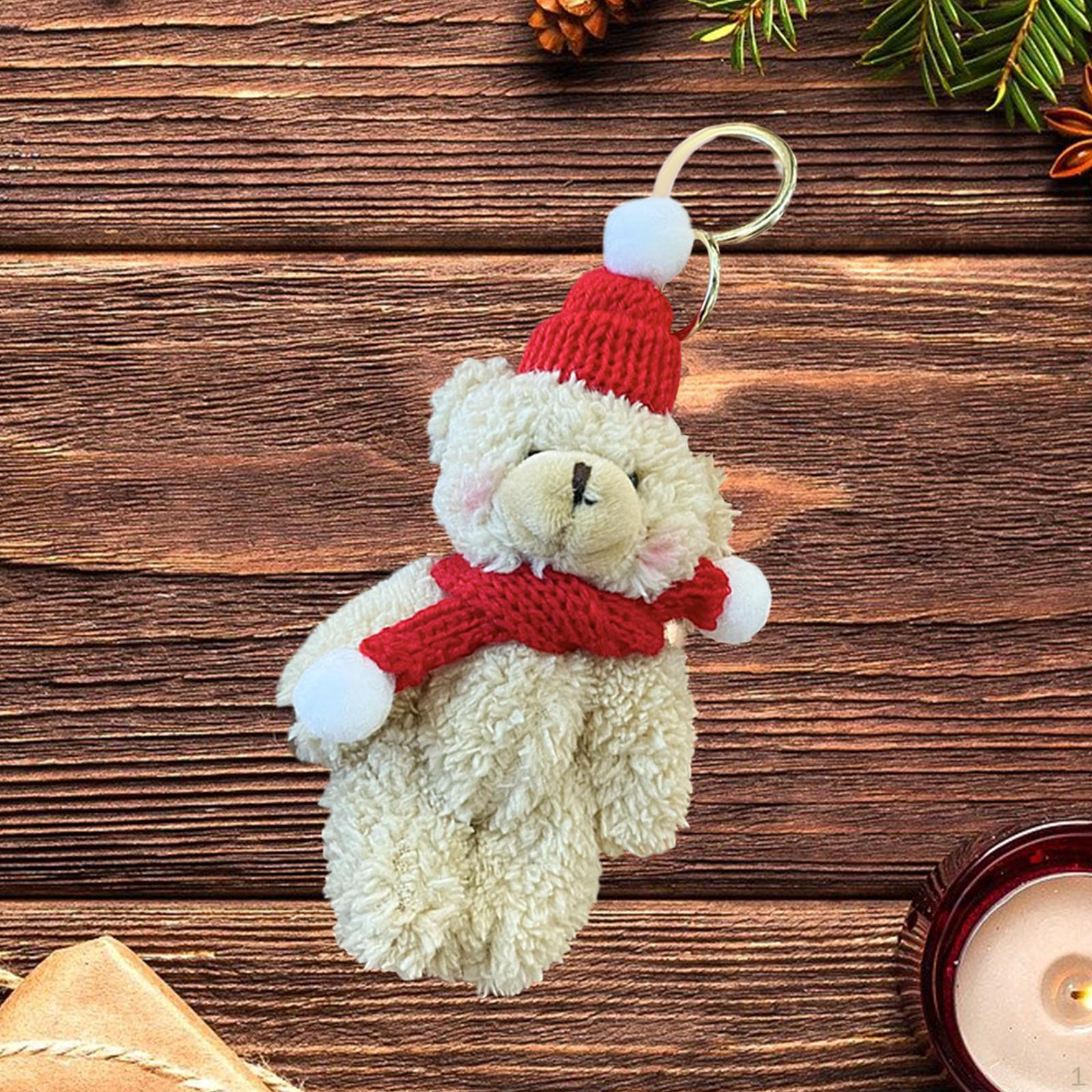 

Рождественский плюшевый брелок с изображением животных из мультфильма для взрослых и детей на фестивале Brown Bear Red