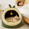 Avocado Cats Cave Bed Warming Calming Tent House for Small Dogs Non-Slip