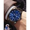 Luxury Business Fashion Quartz Watch with Leather Strap Alloy Case Pointer Dial-Premium Design Men's Gift