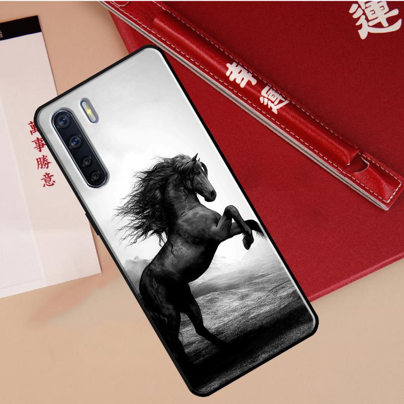 Domineering Cool Horse Case For Oppo A94 A18 A74 A57 A17 A77 A38 A58 A78 A98 A54 A80 A60 A40 A96 A76 A16 A15 A5 Pro