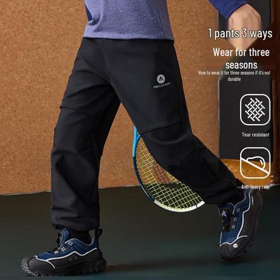 ASK JUNIOR Boys' Water-Repellent Fleece-Lined Warm Casual Pants
