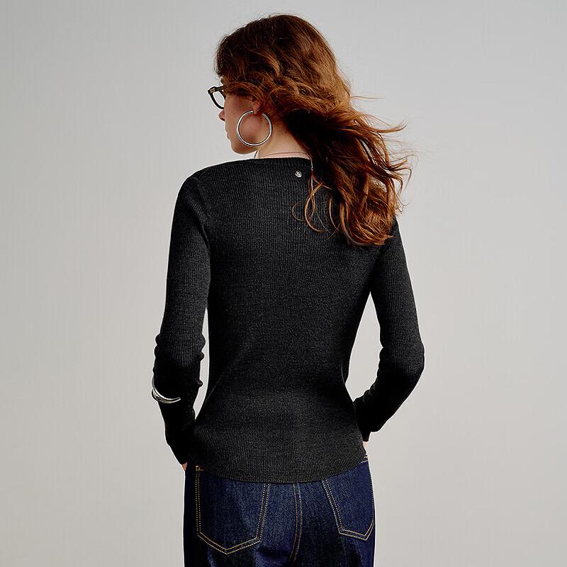 CHUYU Women's Wool Blend Slim Fit Crew Neck Long Sleeve Pullover