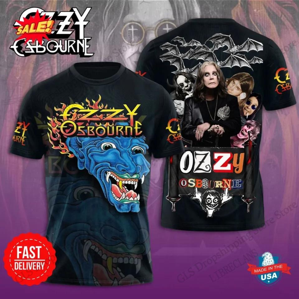 New Heavy Metal Rock Singer Ozzy Osbourne Band 3d Print T-shirt Men Women Fashion Plus Size Hip Hop Sports Short Sleeve Tops Tee