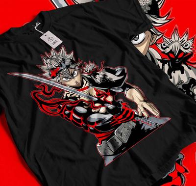 MENS WOMENS Black Clover Tshirt Asta Yami Sukehiro Yuno Tee Anime T-Shirt Luck Voltia