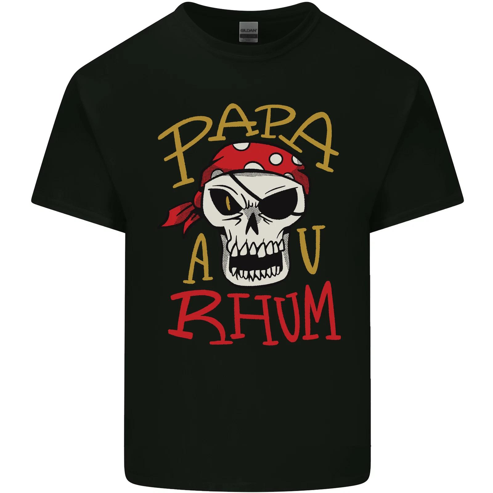 Papa AV Rum Funny Pirate Alcohol Fathers Day Kids T-Shirt Childrens 4XL