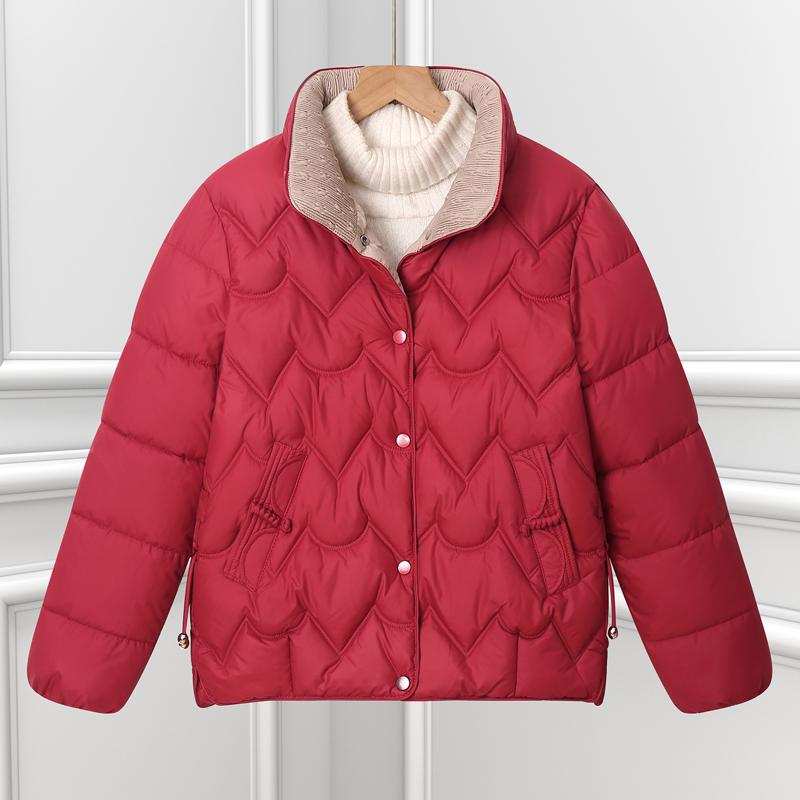 Fashion Women Winter Coats Stand Collar Loose Thick Warm Short Parkas Female Jackets