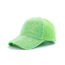 Neue Mode Damen Diamant-Inlay Kappe Frühling Sommer Hip Hop Kpop Tanz Baseballkappen Einfach Unifarben Party Straßenhut