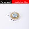 Electric Wire Brush Head with Handle for Rust Removal - 6mm Grinding Wheel Attachment