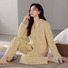 Pajamas Women'S Autumn And Winter Island Fleece Fleece Long-Sleeved Trousers Set Winter Coral Fleece Women'S Loungewear