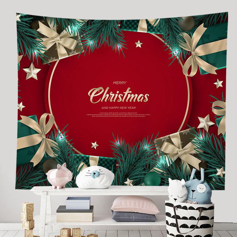 С Рождеством красный с Новым годом гобелен фон спальня гостиная персонализированная — фото 19