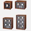 USB Watch Winder for Automatic Watches 4/2/1 Slots Watch Shaker Wooden Box Super Motor Blue LED Light Jewelry Store Display Box