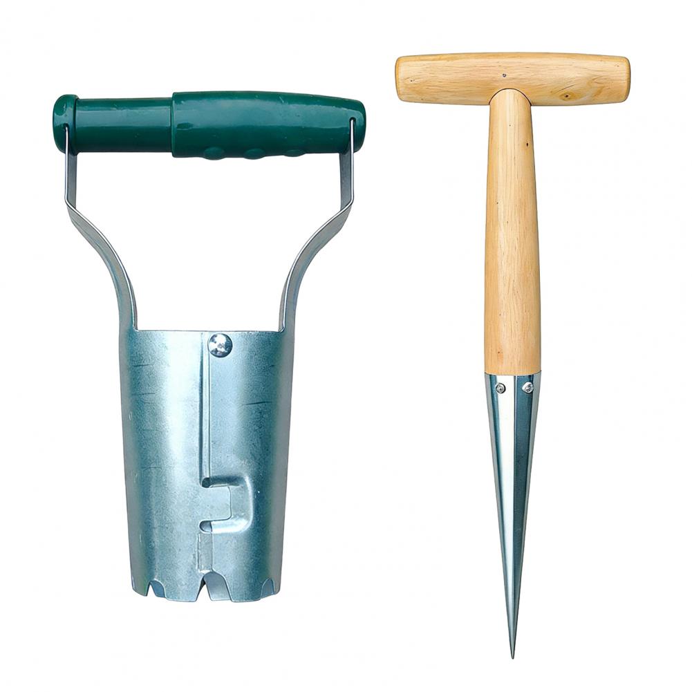 Plant Hole Digger for Planting Seeds And Bulbs Lightweight Garden Seeds Dispenser with Wooden Handle Handheld Tool for Tulip Daf