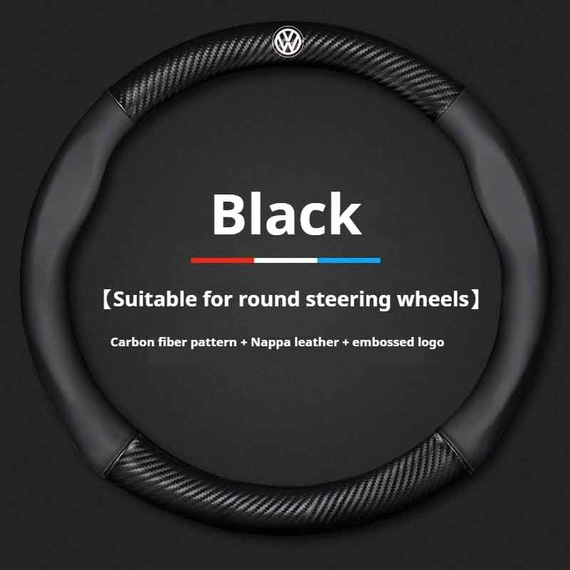 Leather Car Steering Wheel Cover for Volkswagen VW Golf 7 Mk7 Touran Up New Polo Jetta Passat B8 Tiguan Gti Gte Auto Accessories Os5