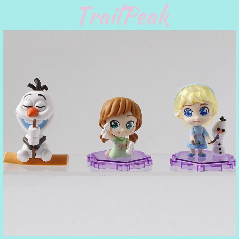Frozen Elsa Olaf Pvc Model Set Collectible Figures Children Decor Playroom
