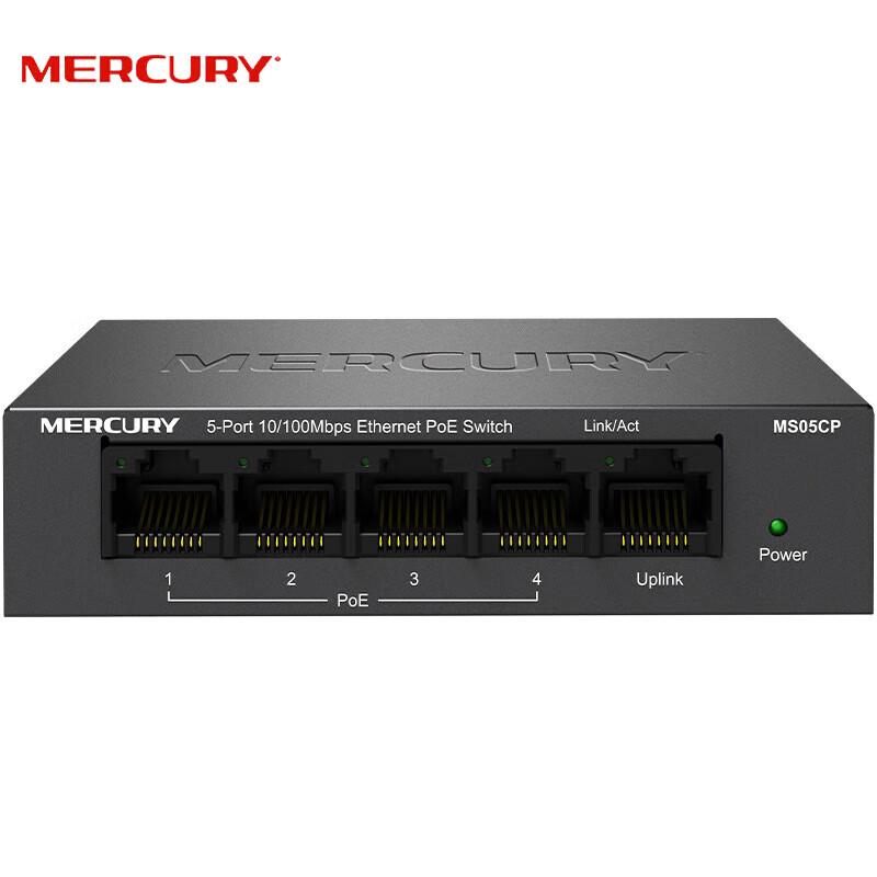 

Mercury MS05CP 5-Port 100M PoE Unmanaged Ethernet Switch