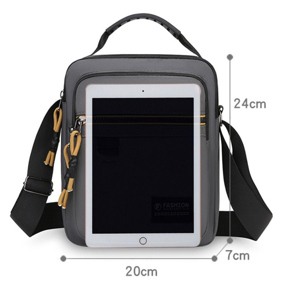 Men's Crossbody Bag Nylon Cloth Shoulder Bag Casual Simple Large Capacity Square Bag Versatile For Daily Commuting Lightweight