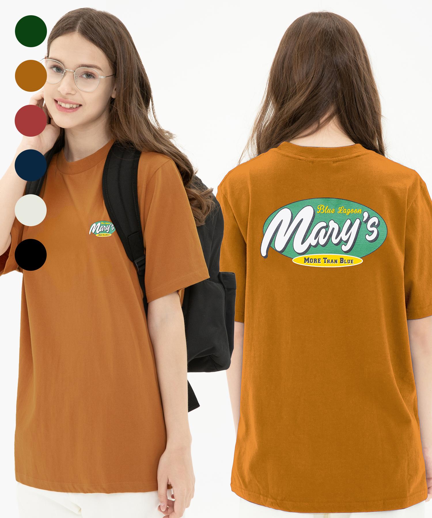 Mary James [Unisex - Oversized] Blue Lagoon Half Sleeve (6 Colors) Navy - M