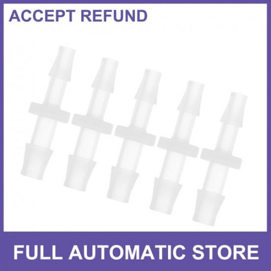 5Pcs Plastic Hose Barb Fitting 316" To 14" Hose ID Connectors Plastic Clear