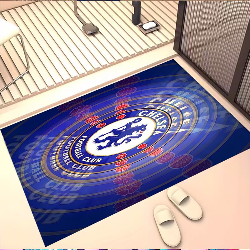 Football Club F.C Print Rug, Washable Floor Carpet, For Entryway Dorm Laundry Room Office Study, Home Decor Birthday Christmas Gift