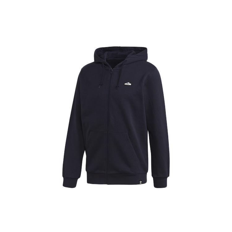 adidas Sst Fz Embroidered Zip Hoodie Superstar Navy Men s FM3397 M