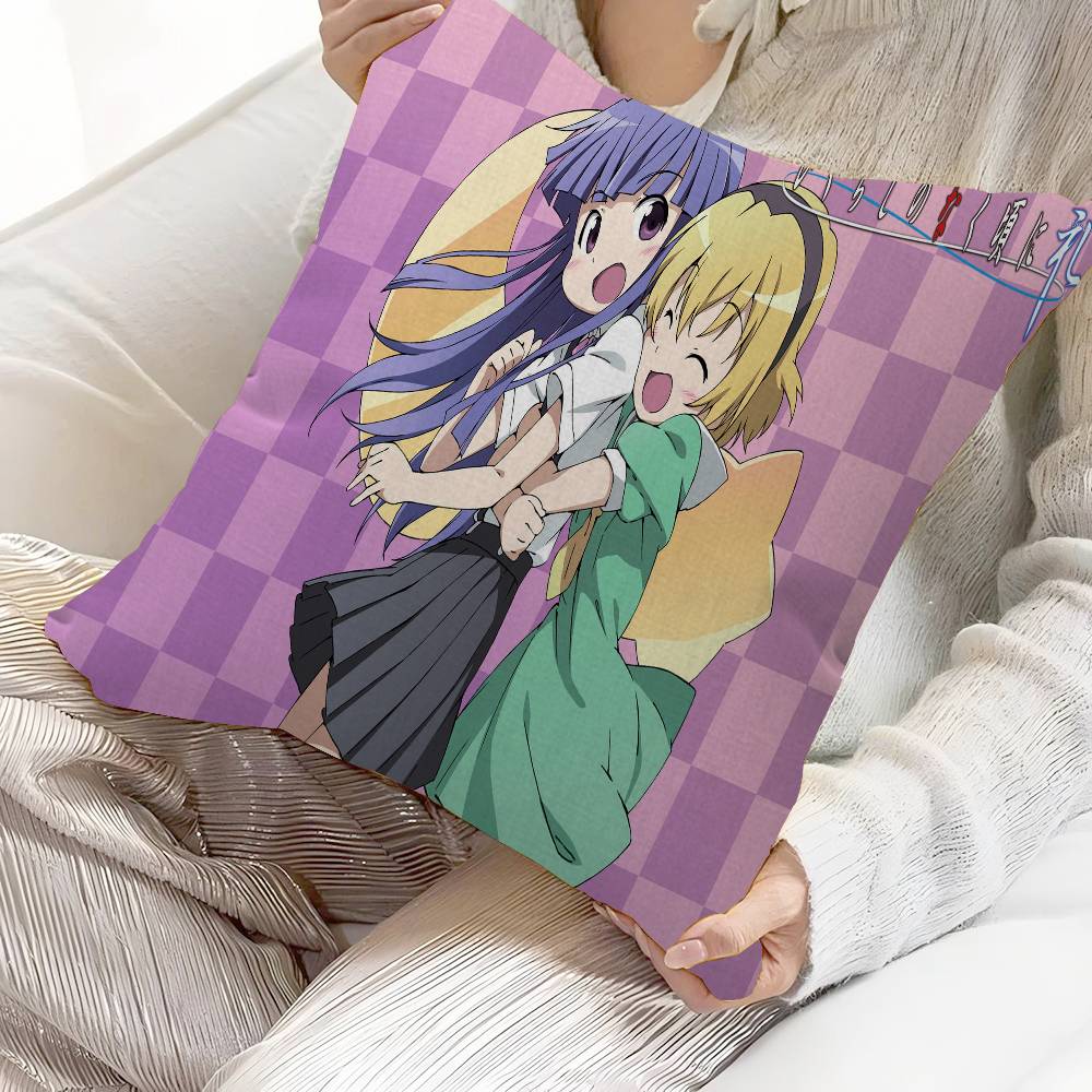 Higurashi no Naku Koro ni Maple Design Cushion Cover Happy Autumn Harvest decor Holiday Decorati Pillow Cover