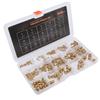 345PCS Set Threaded Inserts M2 M2.5 M3 M5 M6 Brass Female Thread Nuts Inserts with Box for 3D Printi