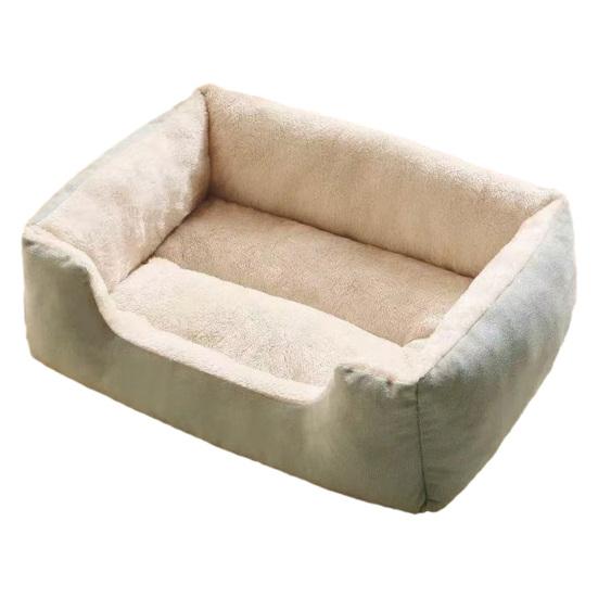 Machine Washable Pet Bed Rectangular Plush Cat Bed, Cozy Lounge Anti-slip Bottom, Soft Kitten for Sleeping Couch Indoor Cats Small Dogs Puppies