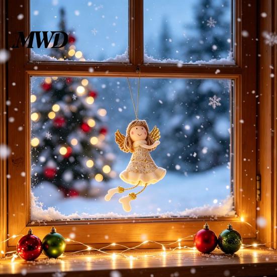 Lightweight Xmas Tree Decorations Christmas Angel Hanging Ornaments, Cute Plush Doll Pendant, Decorative Durable Fabric Keepsakes Ornaments