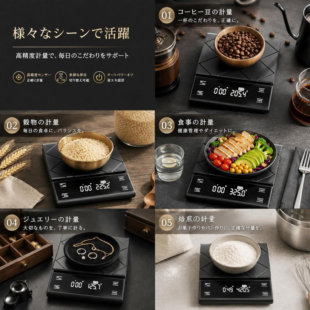 by a Digital Coffee Scale with Timer Measures from Drip Kitchen High Measuring Silicone Instruction Manual Included [Supervised Competition-Winning