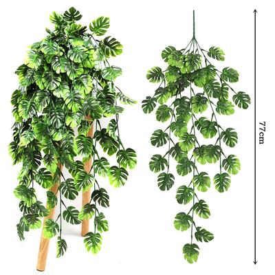 Simulation Small Turtle Back Leaf Wall Hanging Plastic Vine Artificial Plant Green Plant Wall False Flower Vine Balcony Decoration