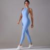 Einfarbig, Hohe Festigkeit, Eng anliegend, Nude Sport, Schöner Rücken, Lange Einteiler Yoga Kleidung, Laufen Fitness Einteiler Kleidung, Damen