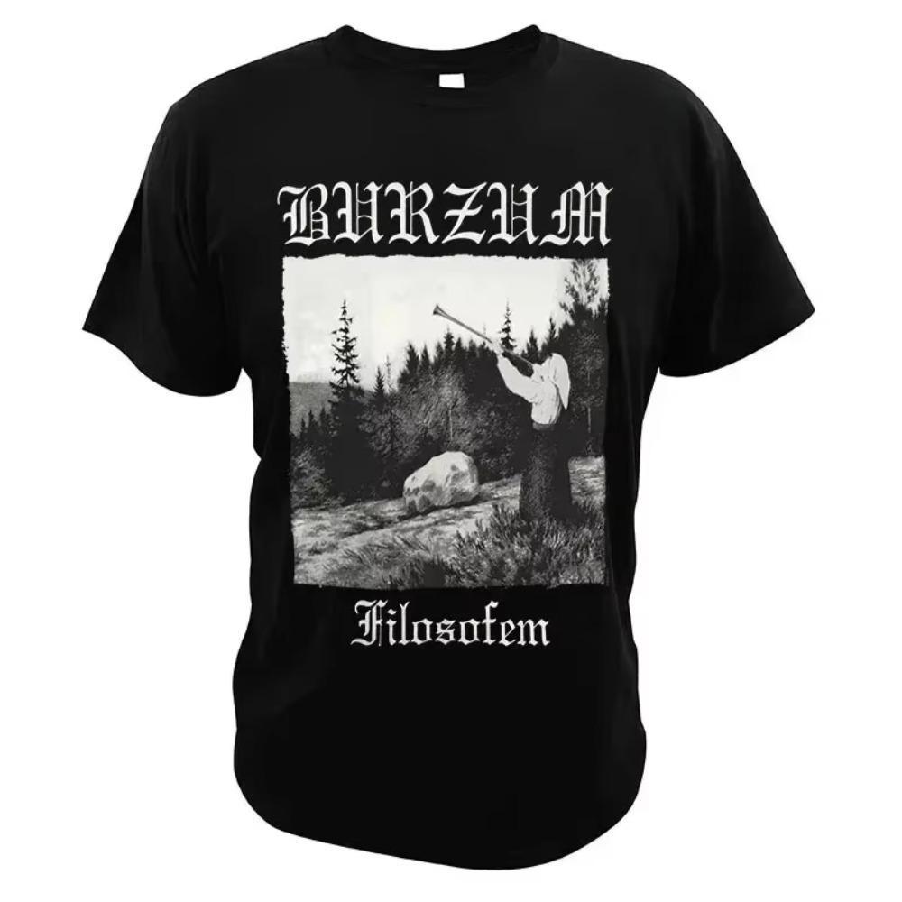 

Футболка Burzum Varg Vikernes, черная металлическая футболка Dungeon Synthneofolk Fans, удобные летние хлопковые классические топы с круглым вырезом, размер ЕС S чёрный