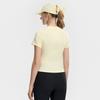 Fila Tennis Fashion Simple Classic Casual Sports Tennis Versatile Comfortable Short Sleeve T-Shirt Women tops Aster-Yellow A11W623103FYE