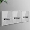 Upgrades Toggles Resets Electrical Switches Panel Hardened Glass Cover Strong Design Wall Mounted Accessory for Household