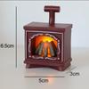 Mini-Katzen-Kamin-Kühlschrankmagnet mit warmem LED-Licht Niedliche ästhetische Dekoration für Küchenkühlschrank Schrank Hausparty-Dekoration