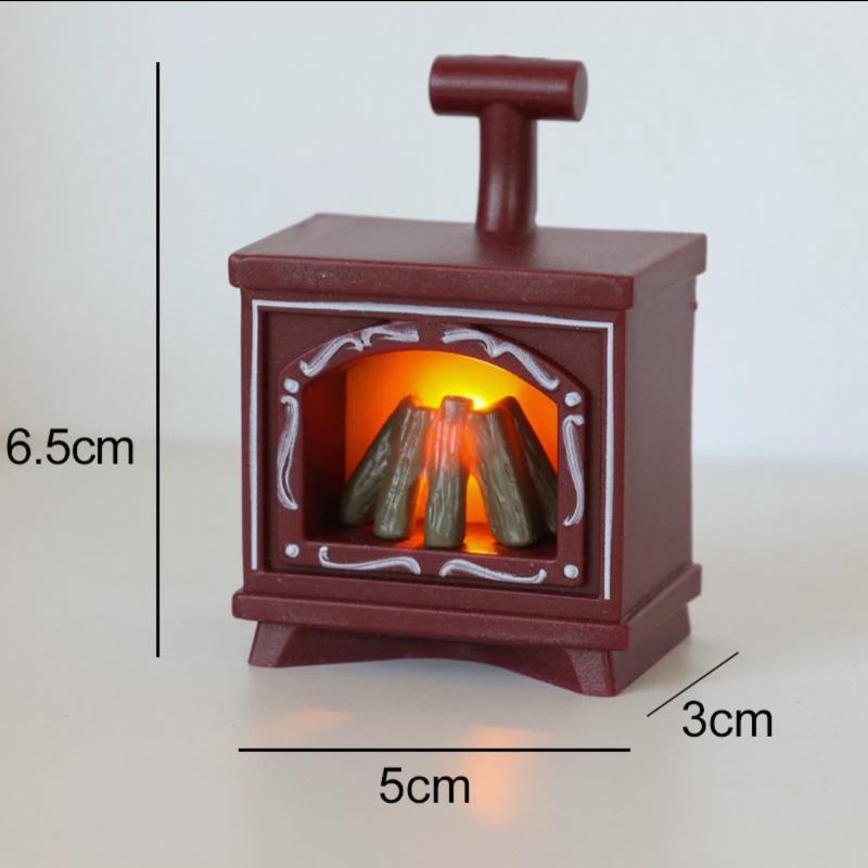 Mini-Katzen-Kamin-Kühlschrankmagnet mit warmem LED-Licht Niedliche ästhetische Dekoration für Küchenkühlschrank Schrank Hausparty-Dekoration